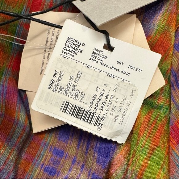 NWT Marella Rank Satin Plaid Wrap Dress size 2 - Picture 11 of 13